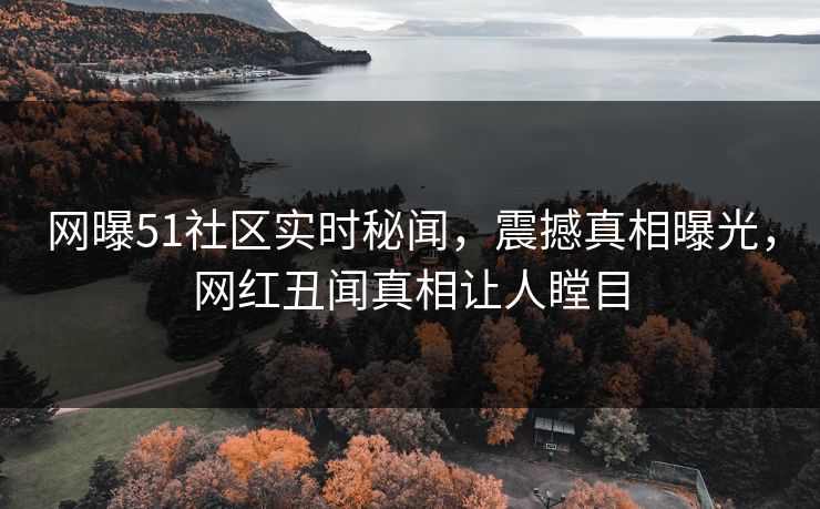 网曝51社区实时秘闻，震撼真相曝光，网红丑闻真相让人瞠目